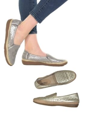 VANELi Sport "Nicki" Metallic Espadrille Slide-In Flats/Loafers